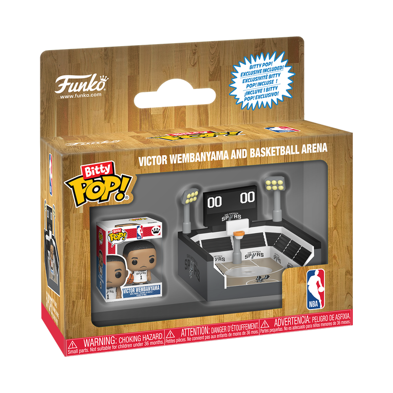Bitty Pop! Towns Victor Wembanyama & Basketball Arena