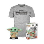 Star Wars/Mandalorian Grogu (Flocked) Funko & T-Shirt (Small)