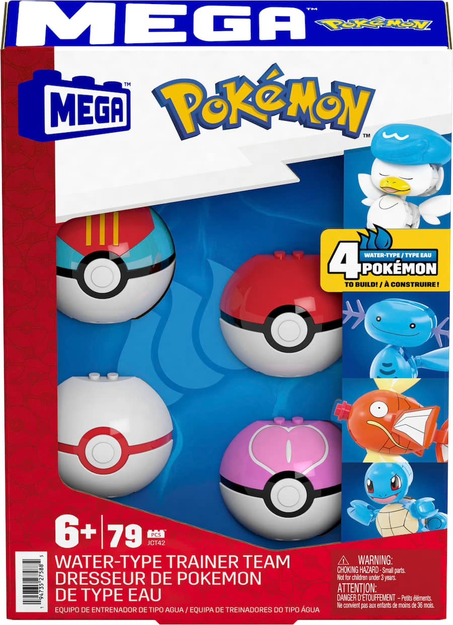 MEGA - Pokemon Water-Type Trainer Team (4-Pack) - Multi