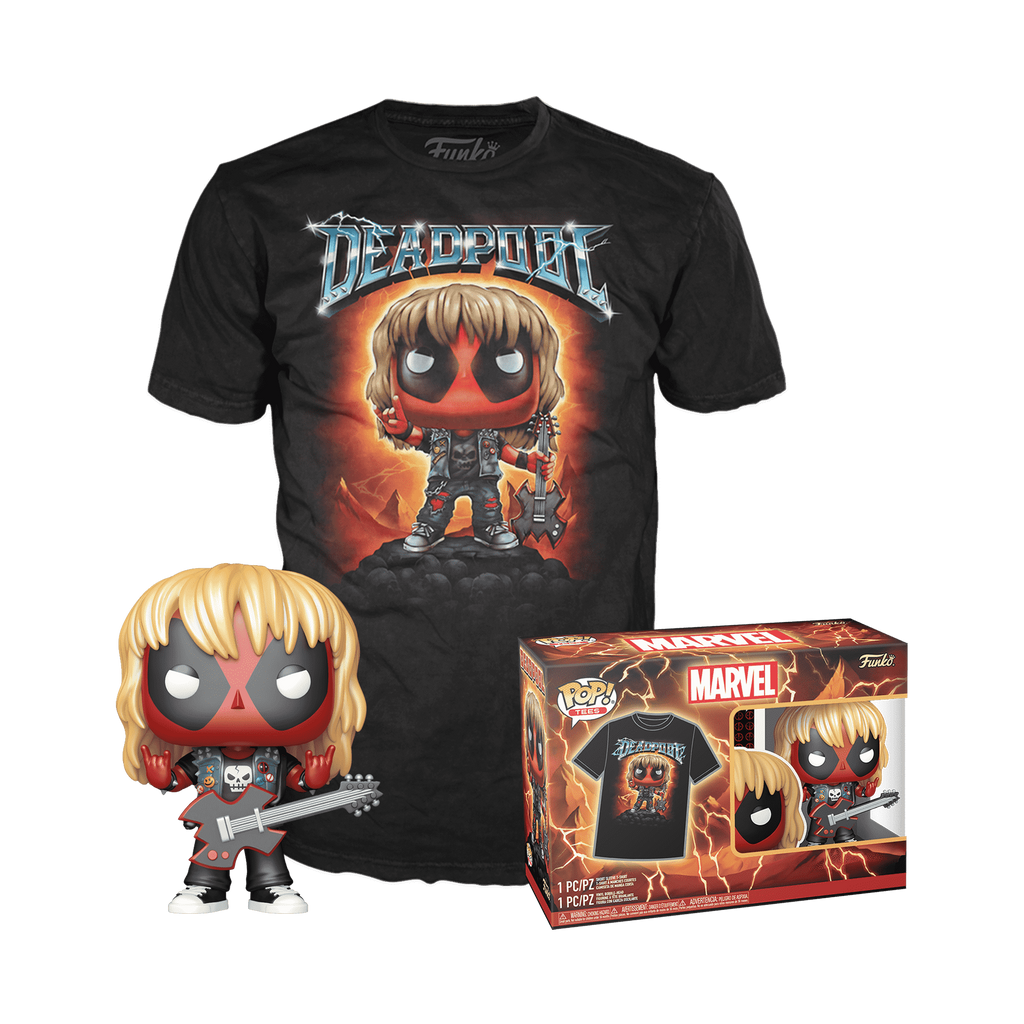 Deadpool Funko and T-Shirt Medium