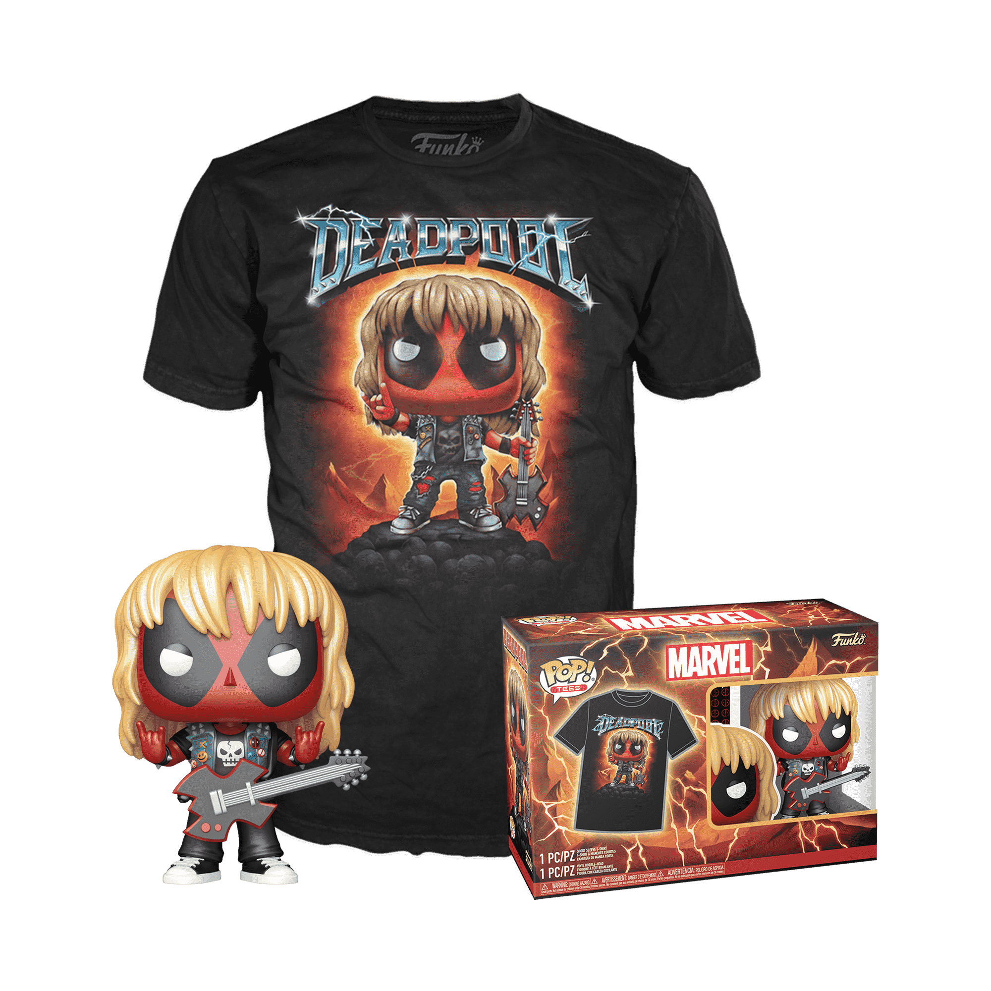 Deadpool Funko and T-Shirt X-Large