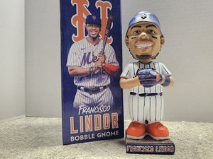 NY Mets Francisco Lindor Garden Gnome Bobblehead SGA 4/30/22