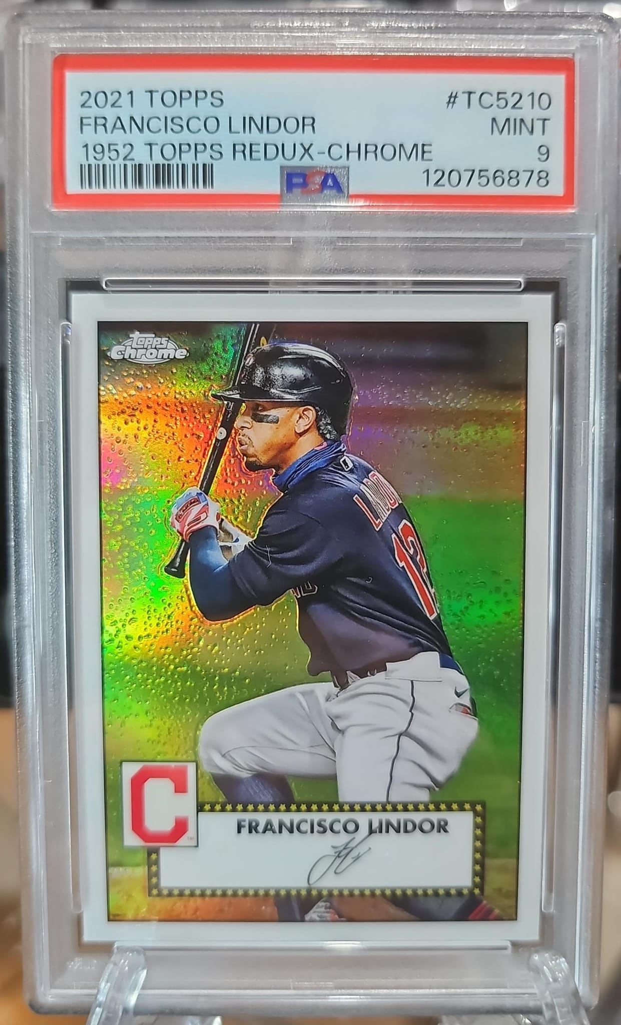 Francisco Lindor 2021 Topps Redux Chrome PSA 9