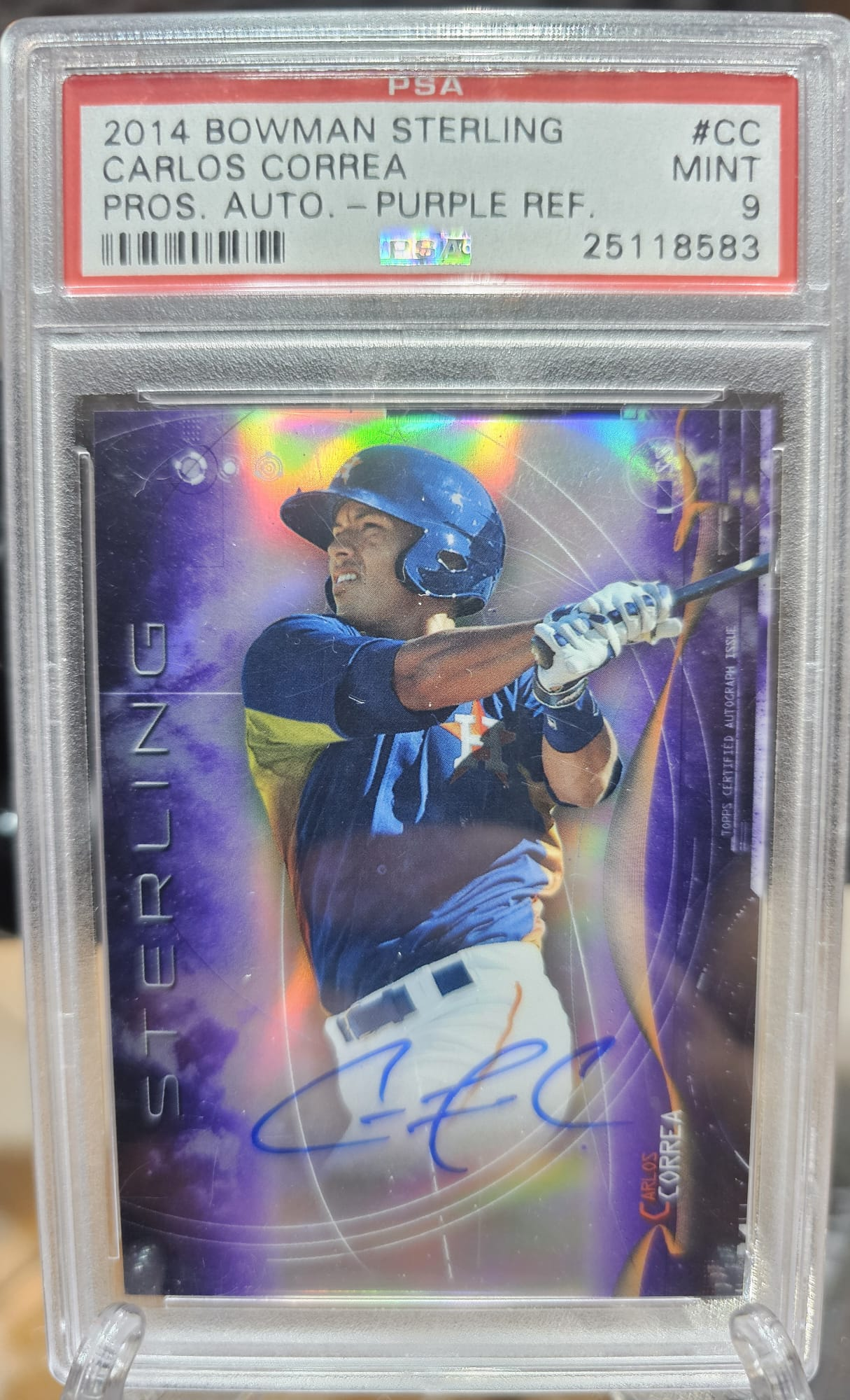 Carlos Correa 2014 Bowman Sterling Auto PSA 9