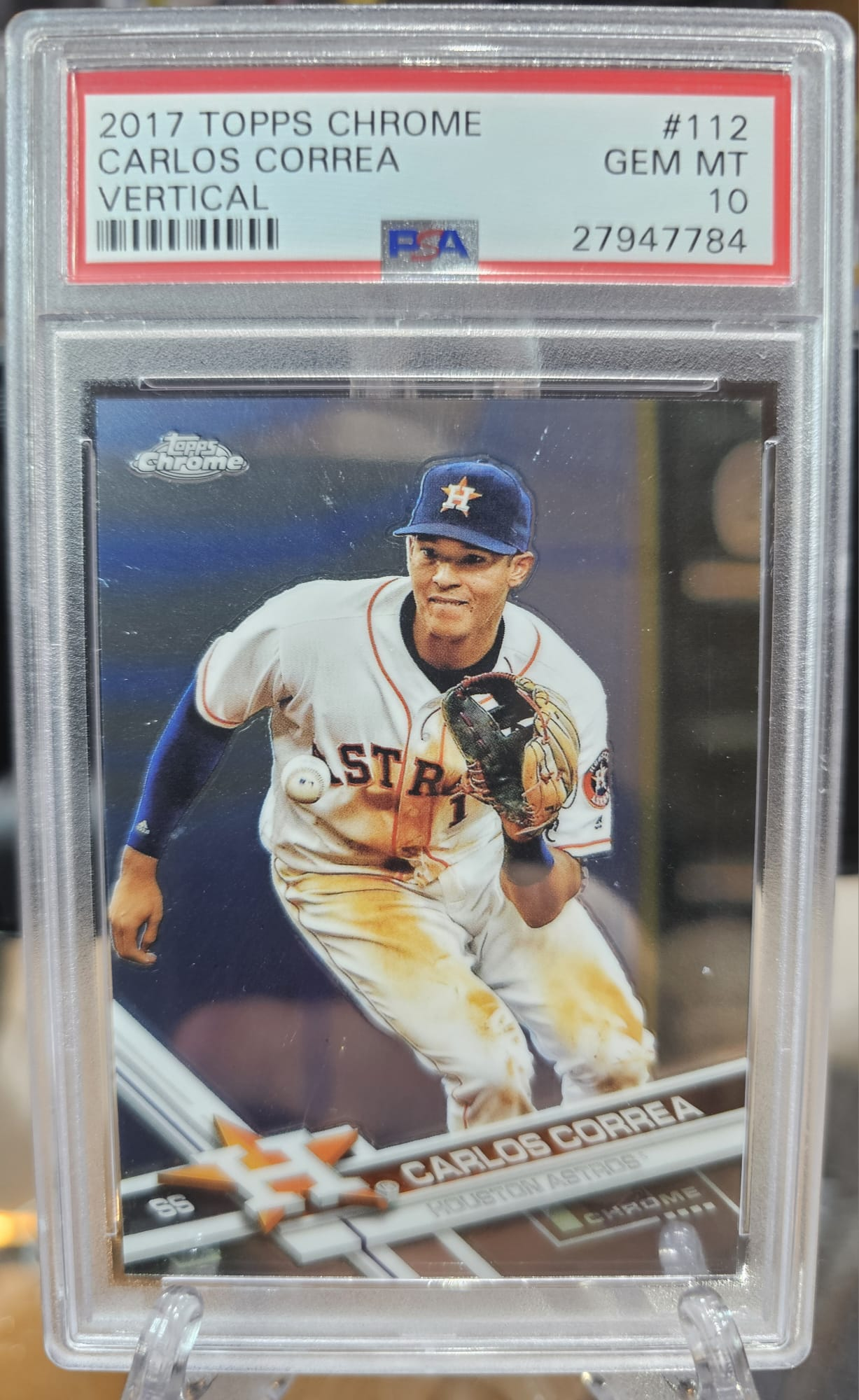 Carlos Correa 2017 Topps Chrome PSA 10