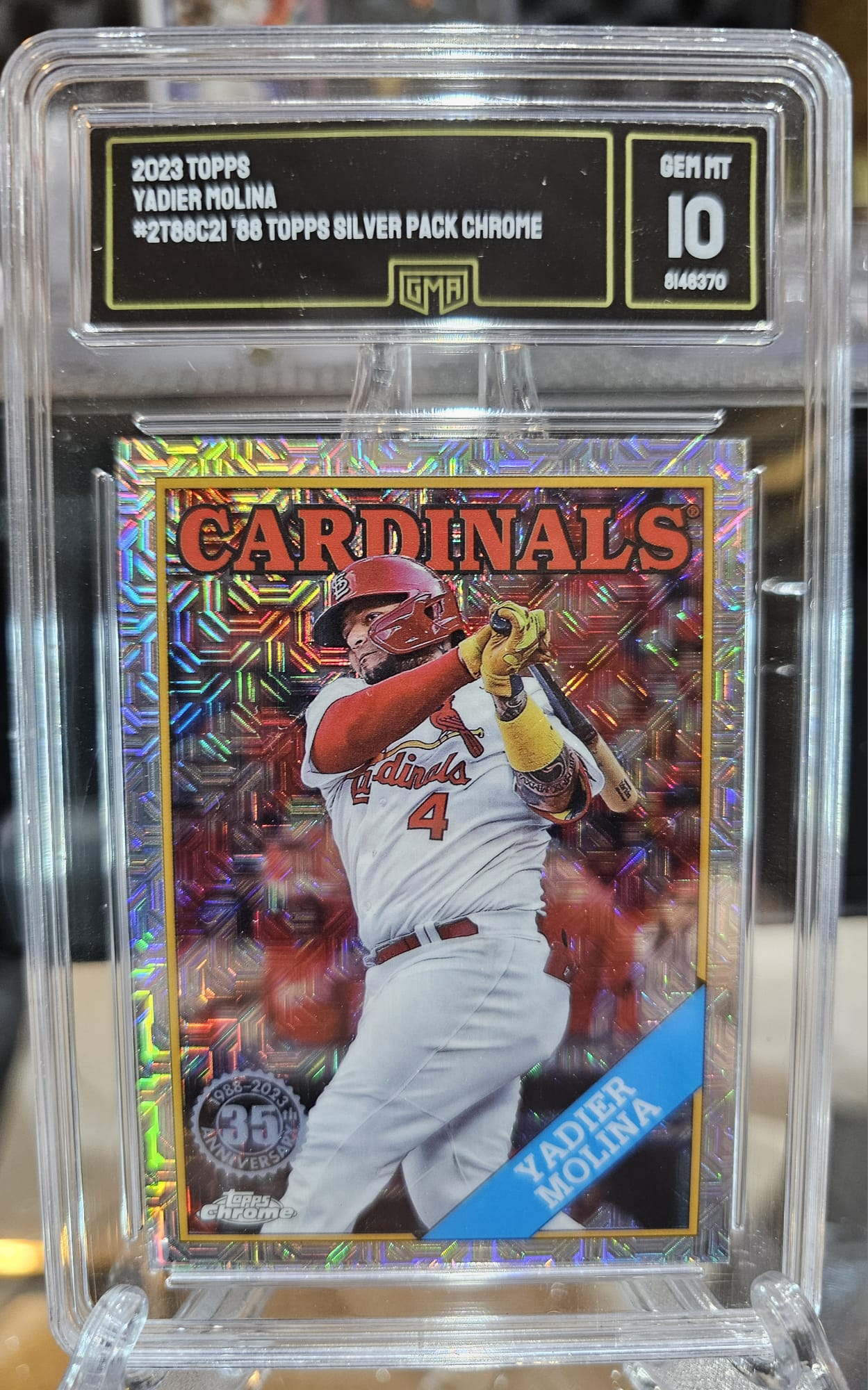 Yadier Molina 2023 Topps Silver Pack Chrome GMA 10