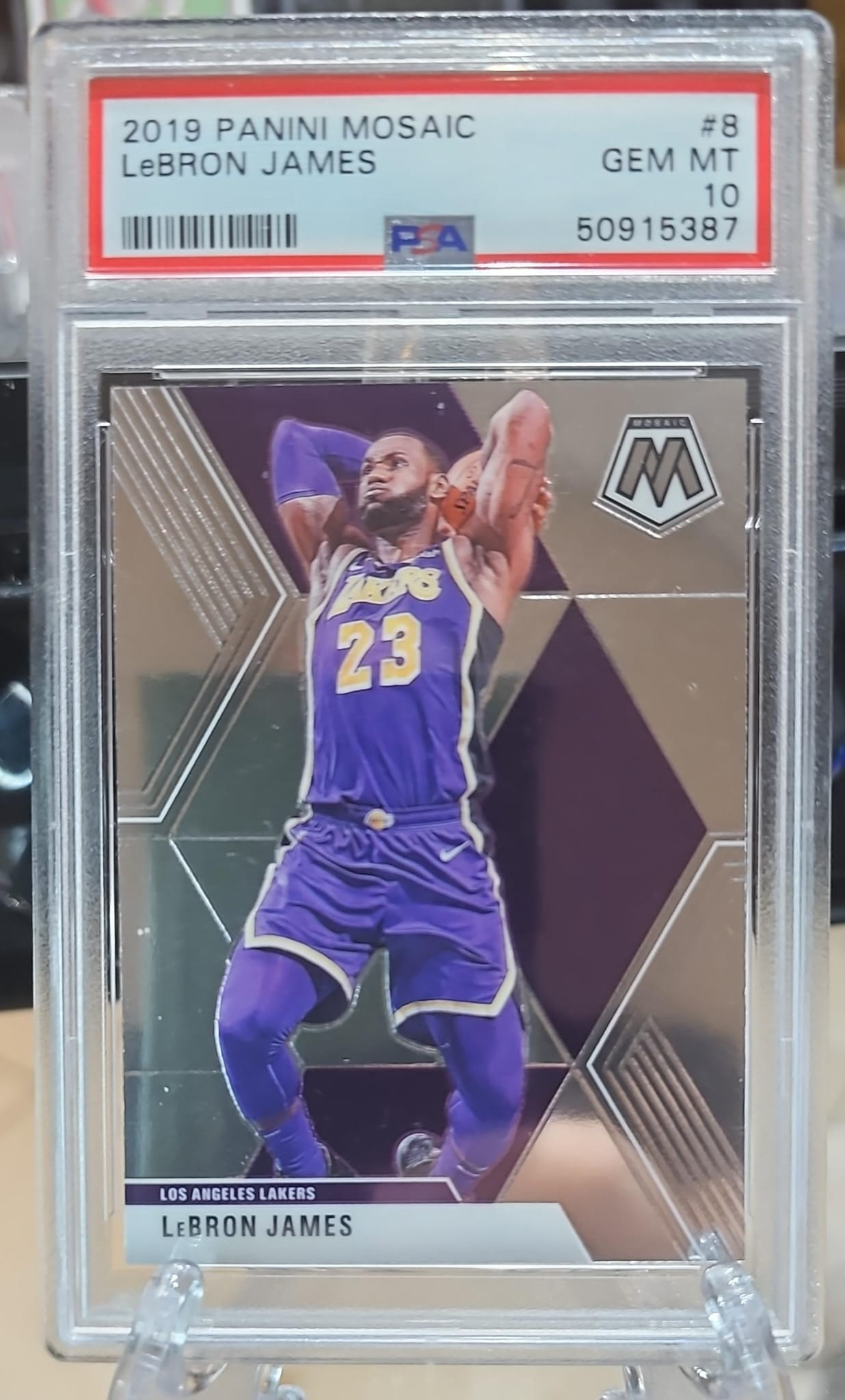 Lebron James 2019 Panini Mosaic PSA 10