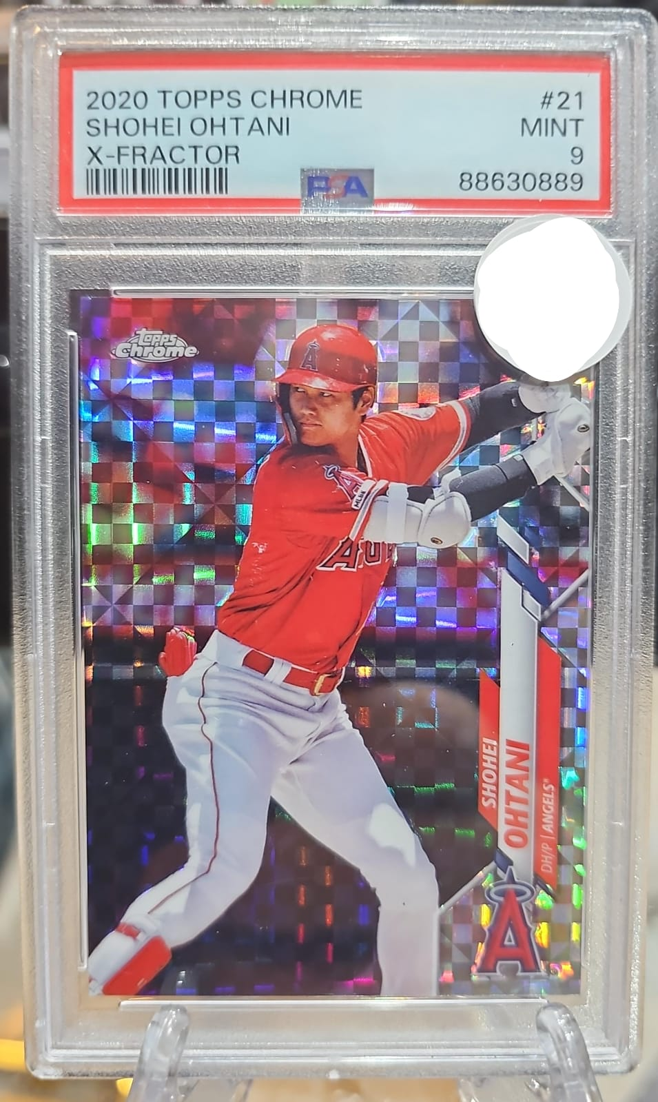 Shohei Ohtani 2020 Topps Chrome X-Fractor PSA 9