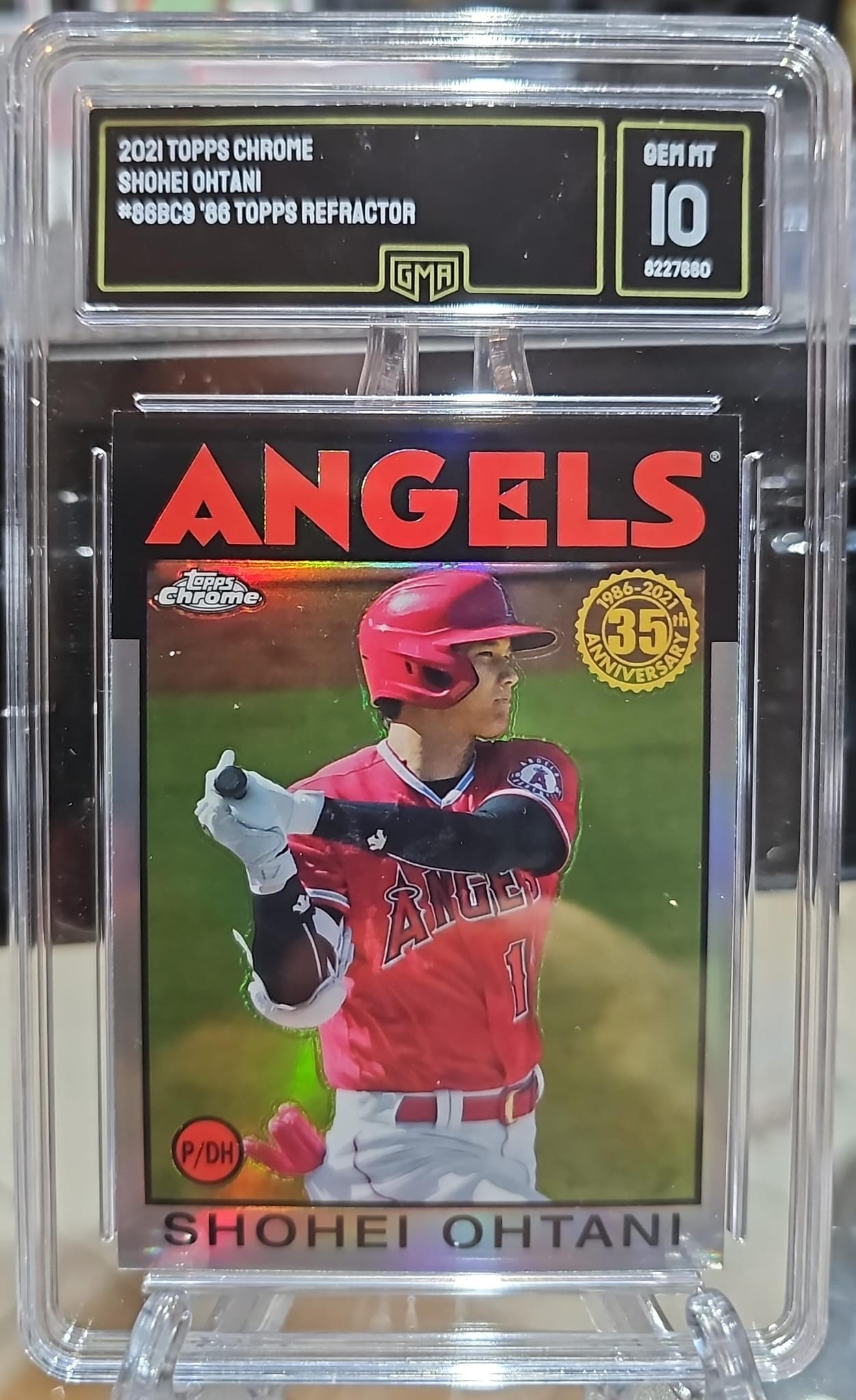Shohei Ohtani 2021 Topps Chrome Refractor GMA 10