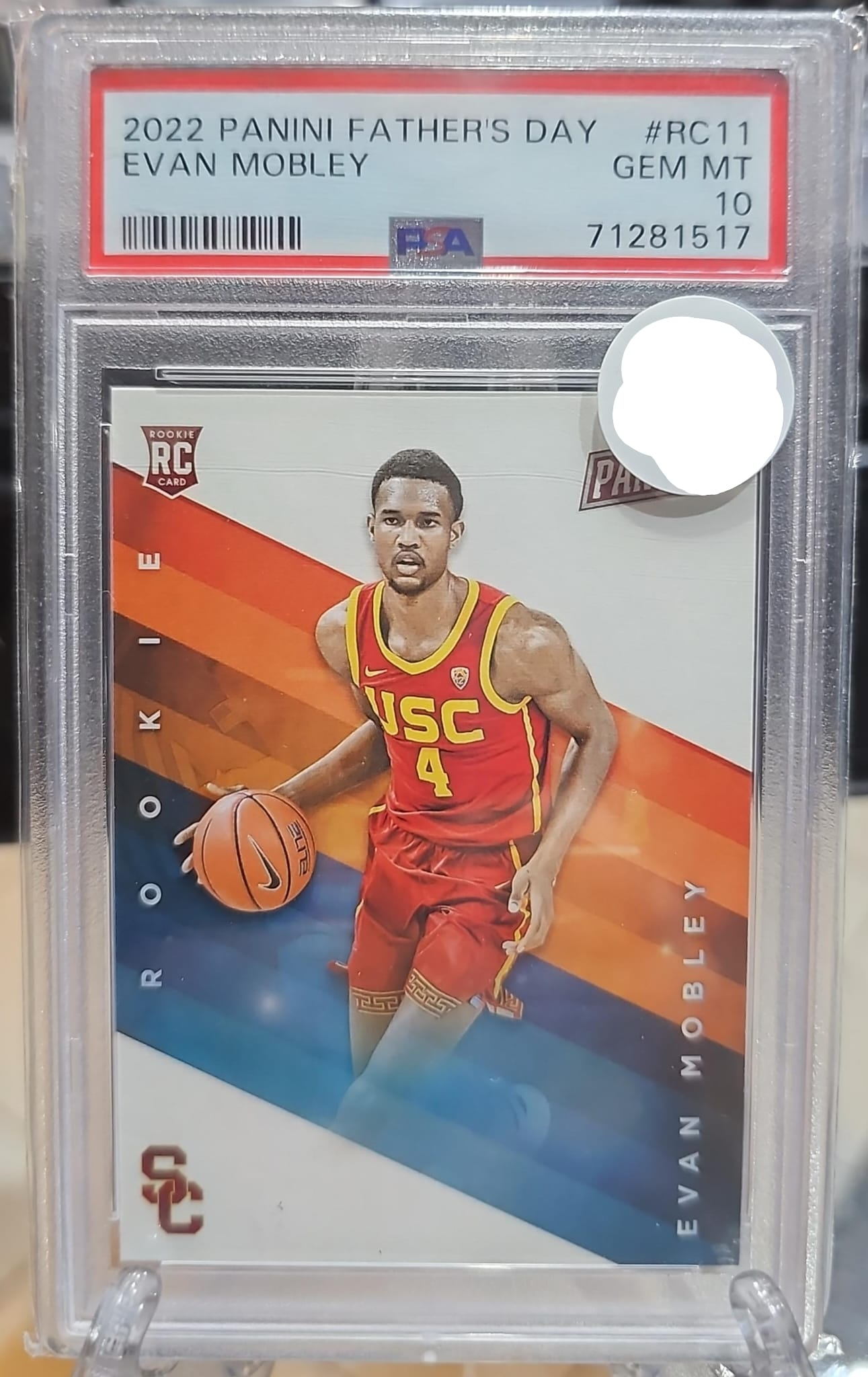 Evan Mobley 2022 Panini RC Father's Day PSA 10