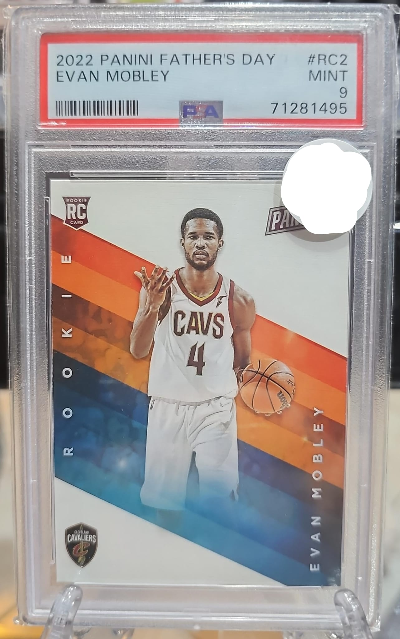Evan Mobley 2022 Panini RC Father's Day PSA 9