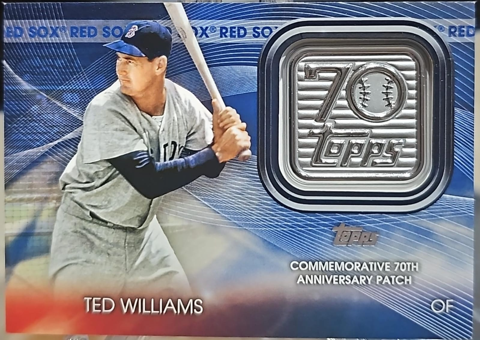 Ted Williams 2021 Topps 70th Anniversary Logo