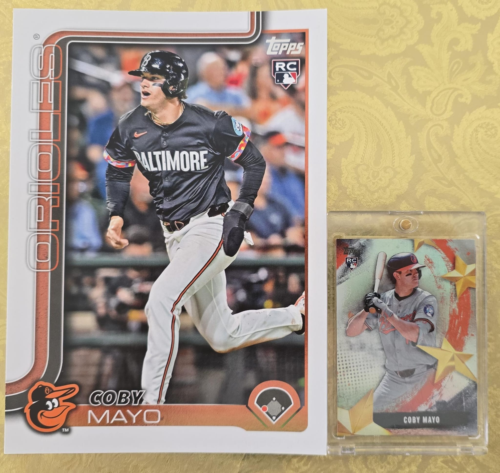 Coby Mayo RC 2025 Topps OTC-10 & RC Topps Platinum Combo